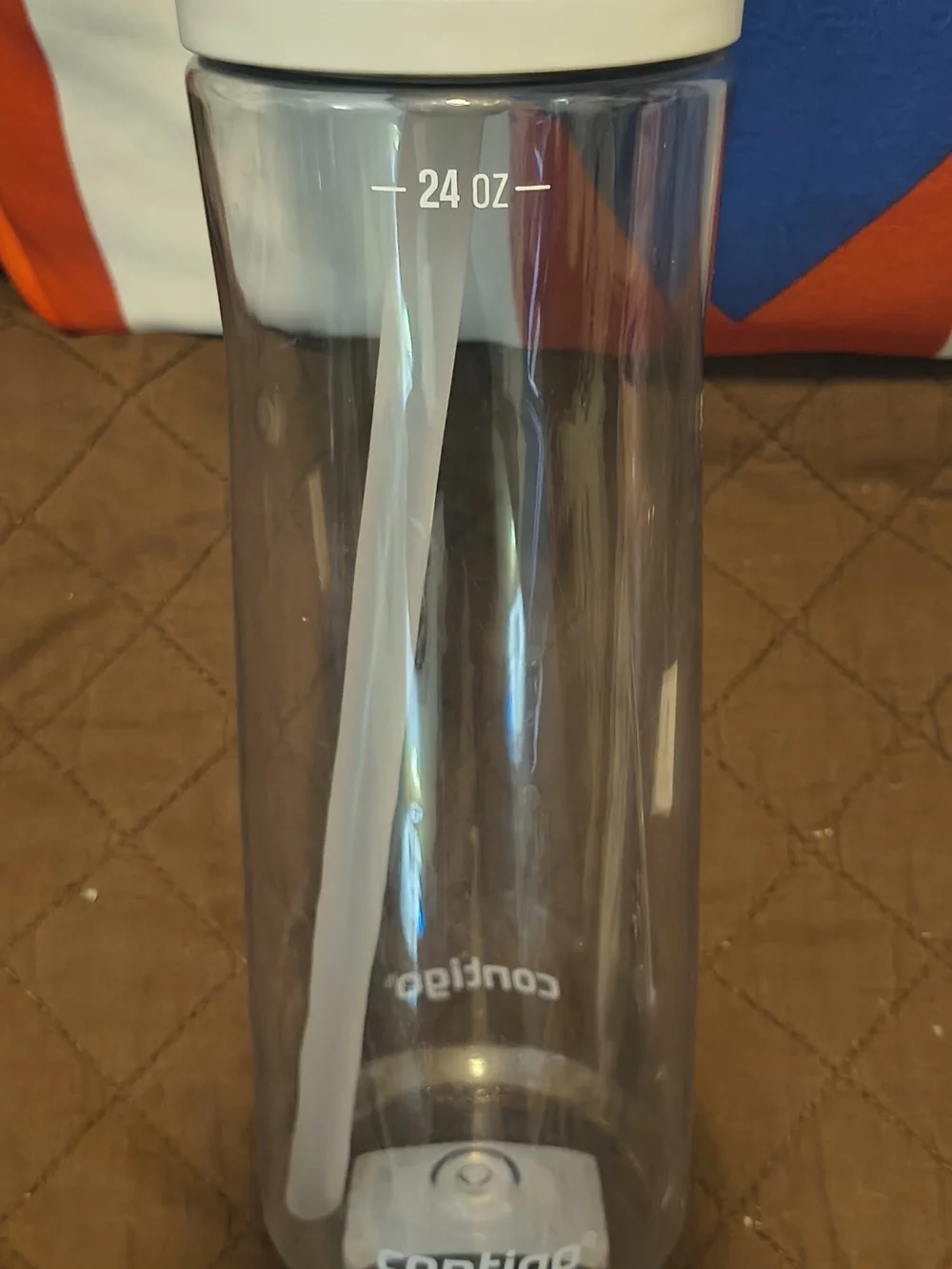 Contigo 24 oz Gray/White Autospout Water Bottle